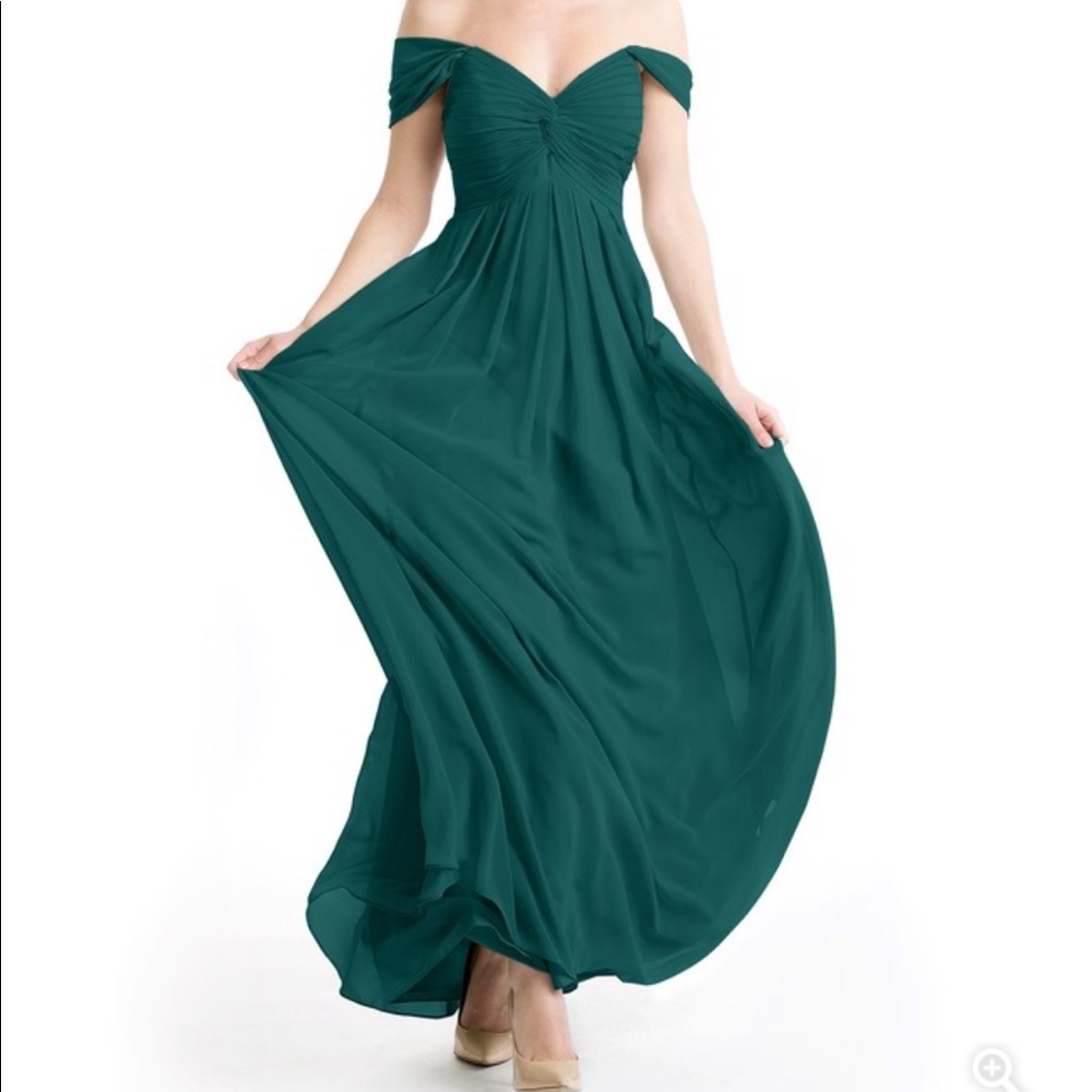 Azazie Kaitlynn Peacock bridesmaid dress A2